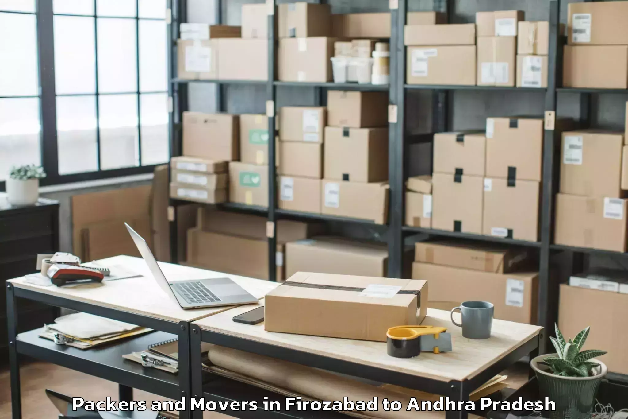 Affordable Firozabad to Narasaraopeta Packers And Movers